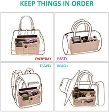 
                        
                          Load image into Gallery viewer, MA STRAP Purse Organizer with Detachable Zipper Pouch Multipurpose Felt Insert Bag Fit Speedy Neverfull Longchamp Tote
                        
                      