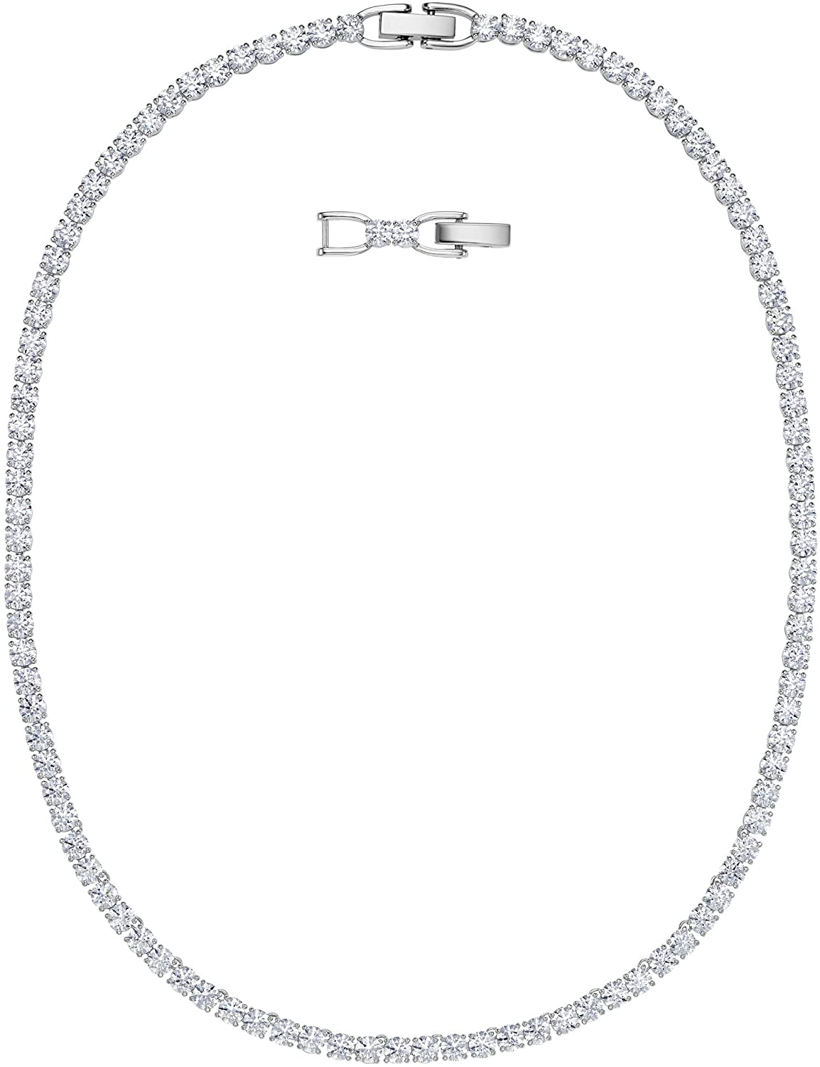SWAROVSKI Women's Tennis Deluxe Jewelry Collection, Clear Crystals - JOY2ESpree