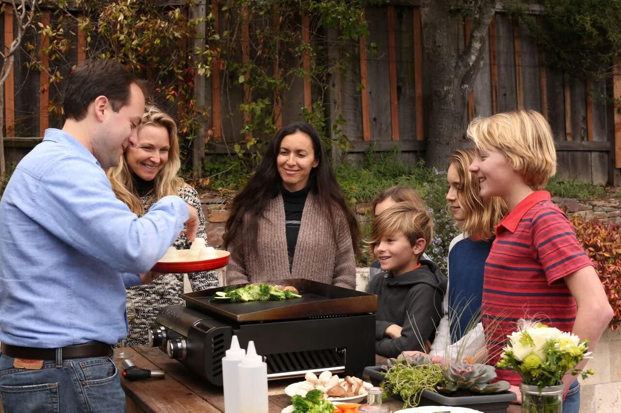 Cuisinart CGG-888 Grill Stainless Steel Lid 22-Inch Round Outdoor Flat Top Gas, 360° Griddle Cooking Center - JOY2ESpree