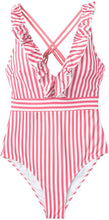 
                        
                          Load image into Gallery viewer, CUPSHE Women's V Neck One Piece Swimsuit Ruffled Back Cross Swimwear
                        
                      