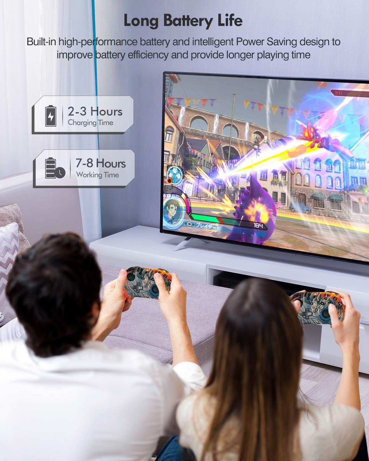 Wireless Controller for Nintendo Switch, Gamepad Joystick with Dual Vibration and Turbo for Switch, Pro, Windows XP/10/7/8/8.5 - JOY2ESpree