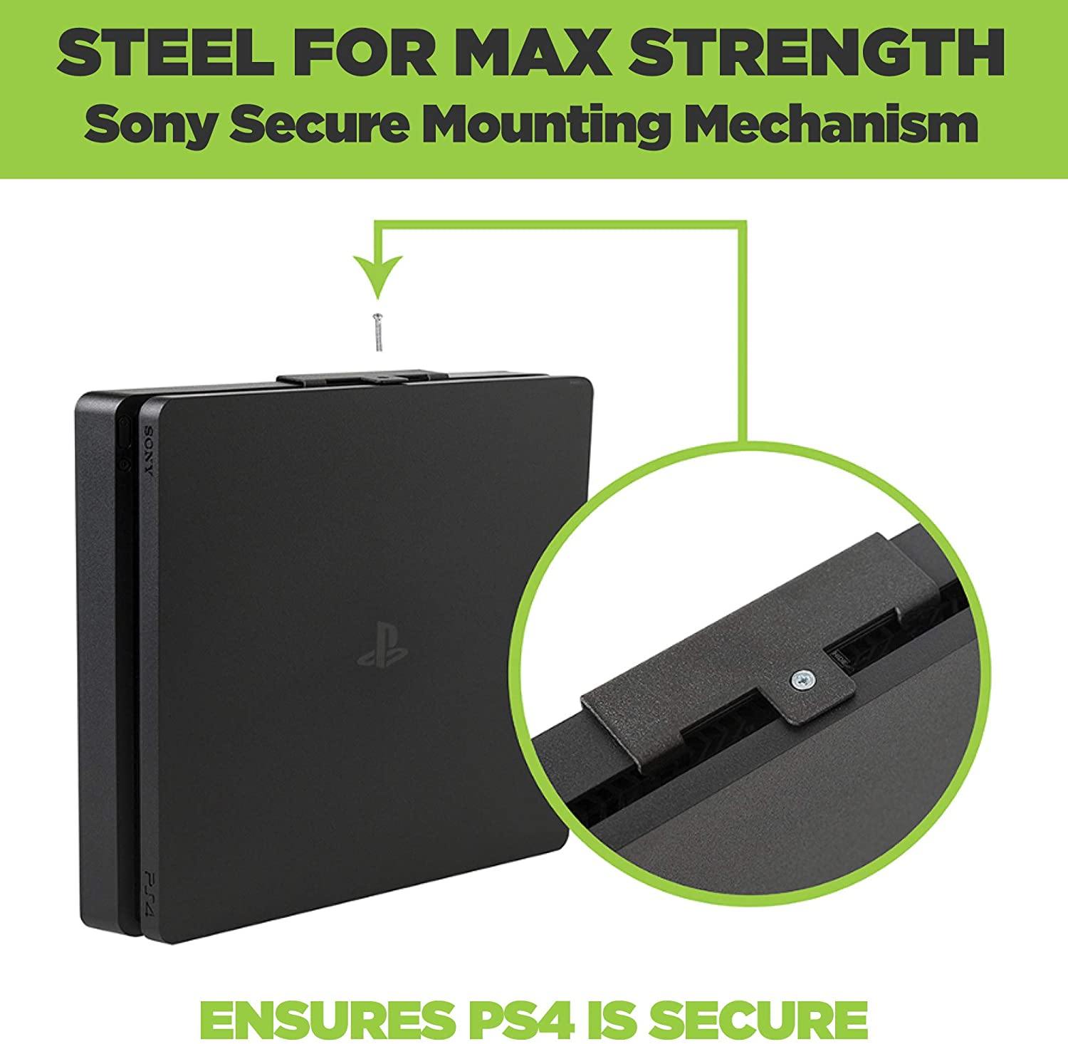 HIDEit 4 Original PS4 Wall Mount and (2) Controller Wall Mounts (PlayStation 4 Original Bundle) - JOY2ESpree