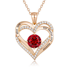 
                        
                          Cargar imagen en el visor de la galería, CDE Forever Love Heart Women Necklace 925 Sterling Silver Rose Gold Plated Birthstone Pendant Necklaces for Women - JOY2ESpree
                        
                      
