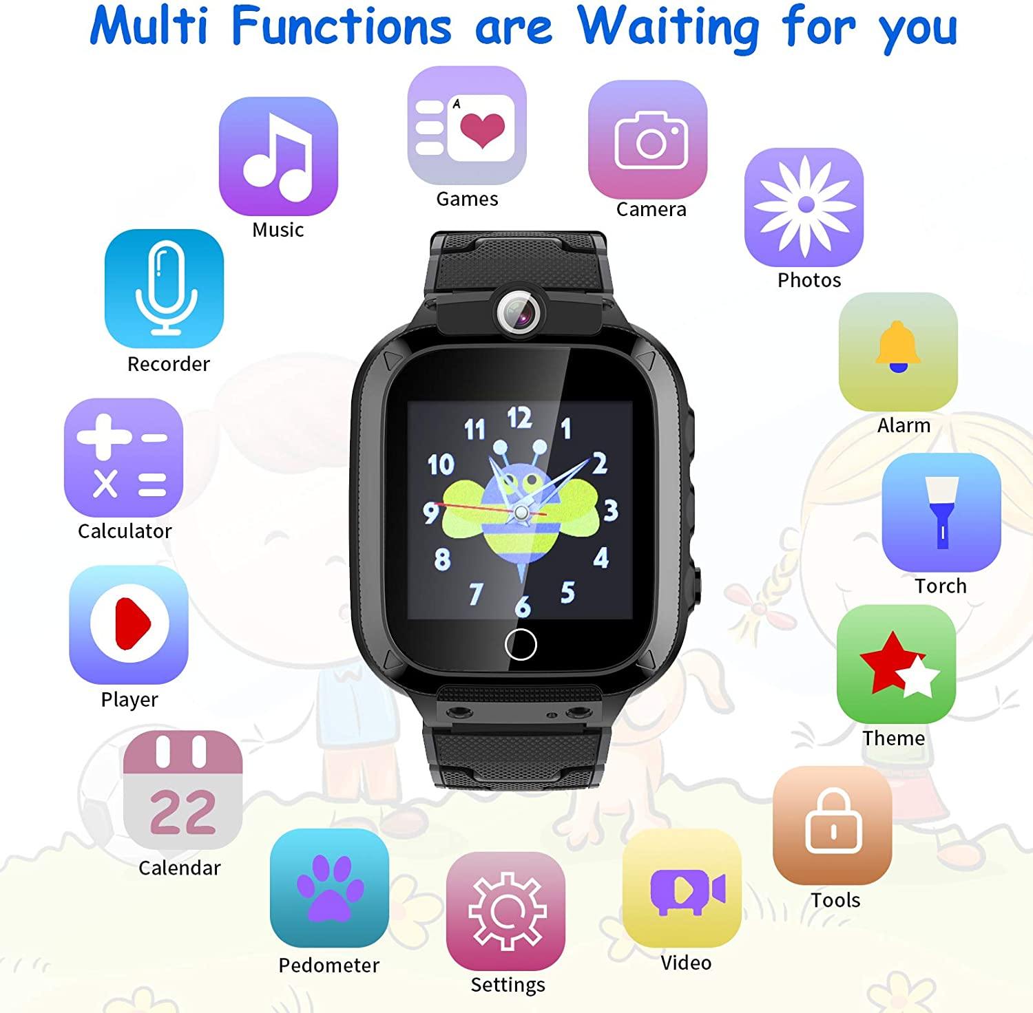 CMKJ Kids Smart Watch for Boys Girls, Children’s Touchscreen Gaming Smartwatch - JOY2ESpree