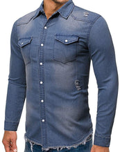 
                        
                          गैलरी व्यूवर में इमेज लोड करें, Cloudstyle Men's Regular Fit Button Down Casual Denim Shirts Long Sleeve Jean Shirts
                        
                      