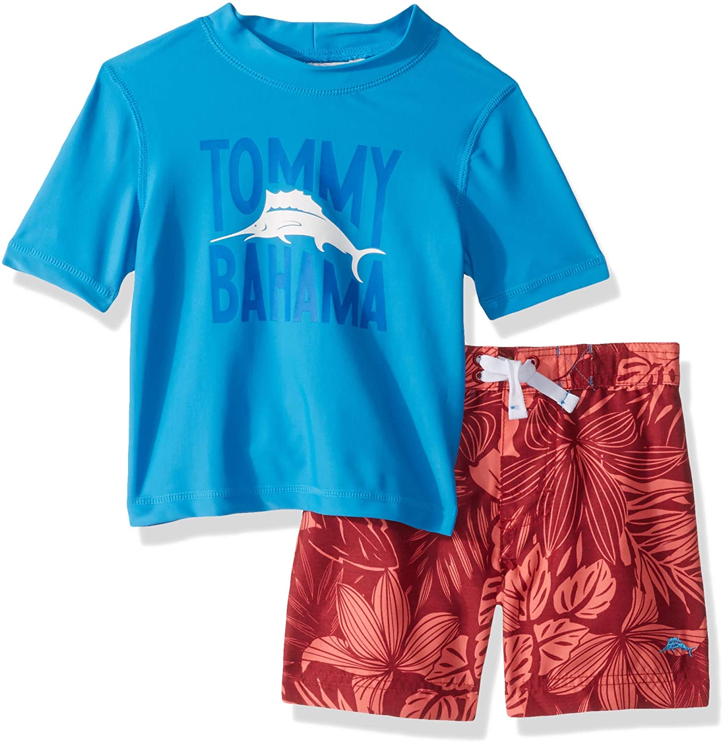Tommy Bahama Boys' Rashguard and Trunks Swimsuit Set