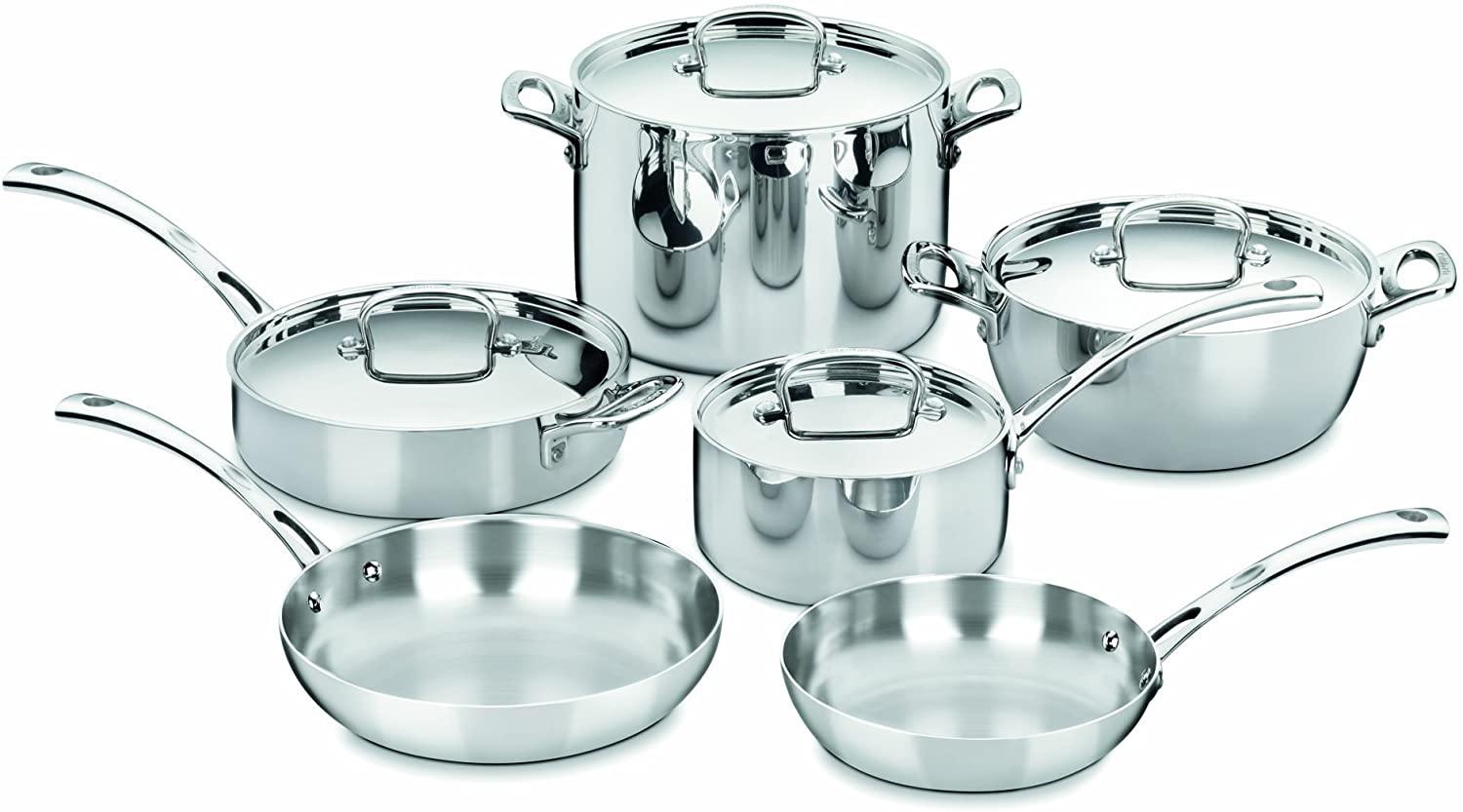 Cuisinart French Classic Tri-Ply Stainless 10-Piece Cookware Set - JOY2ESpree