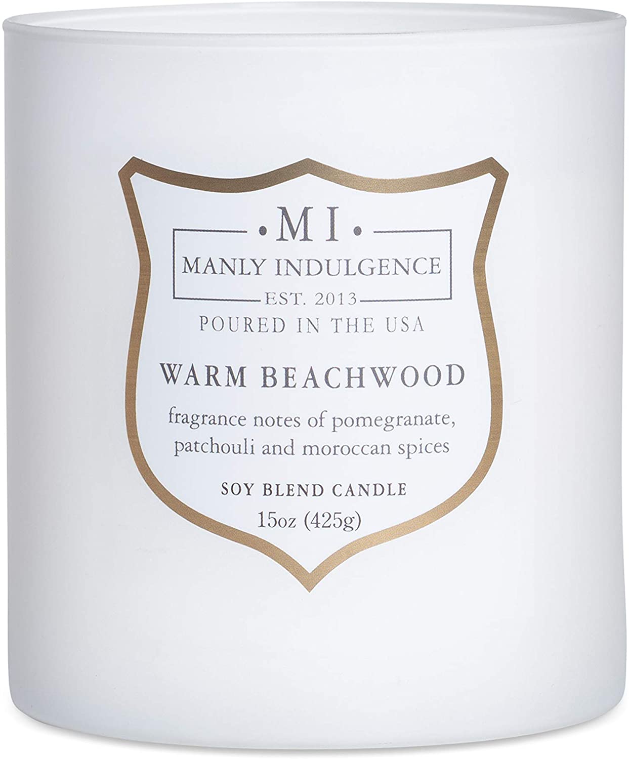 Manly Indulgence Sea Salt & Ginger Scented Jar Candle, 15 Oz, White