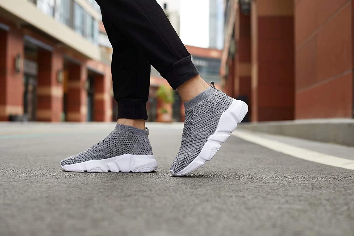 Voxge Men's and Women's Sock Sneakers Lightweight Breathable Athletic Running.