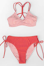 
                        
                          Load image into Gallery viewer, CUPSHE Women's Back Braided Straps Reversible Bottom Strappy Lace Up Bikini Sets
                        
                      