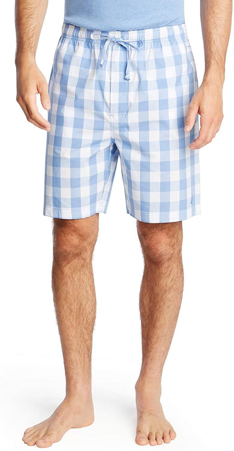 Nautica Men's Soft Woven 100% Cotton Elastic Waistband Sleep Pajama Short - JOY2ESpree