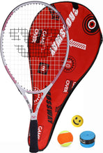 
                        
                          Load image into Gallery viewer, Crossway Sports 23" 25" Junior Tennis Racket 23 Inch 25 Inch Racquet Prestrung Aluminum w/ Youth Foam Training Ball - JOY2ESpree
                        
                      