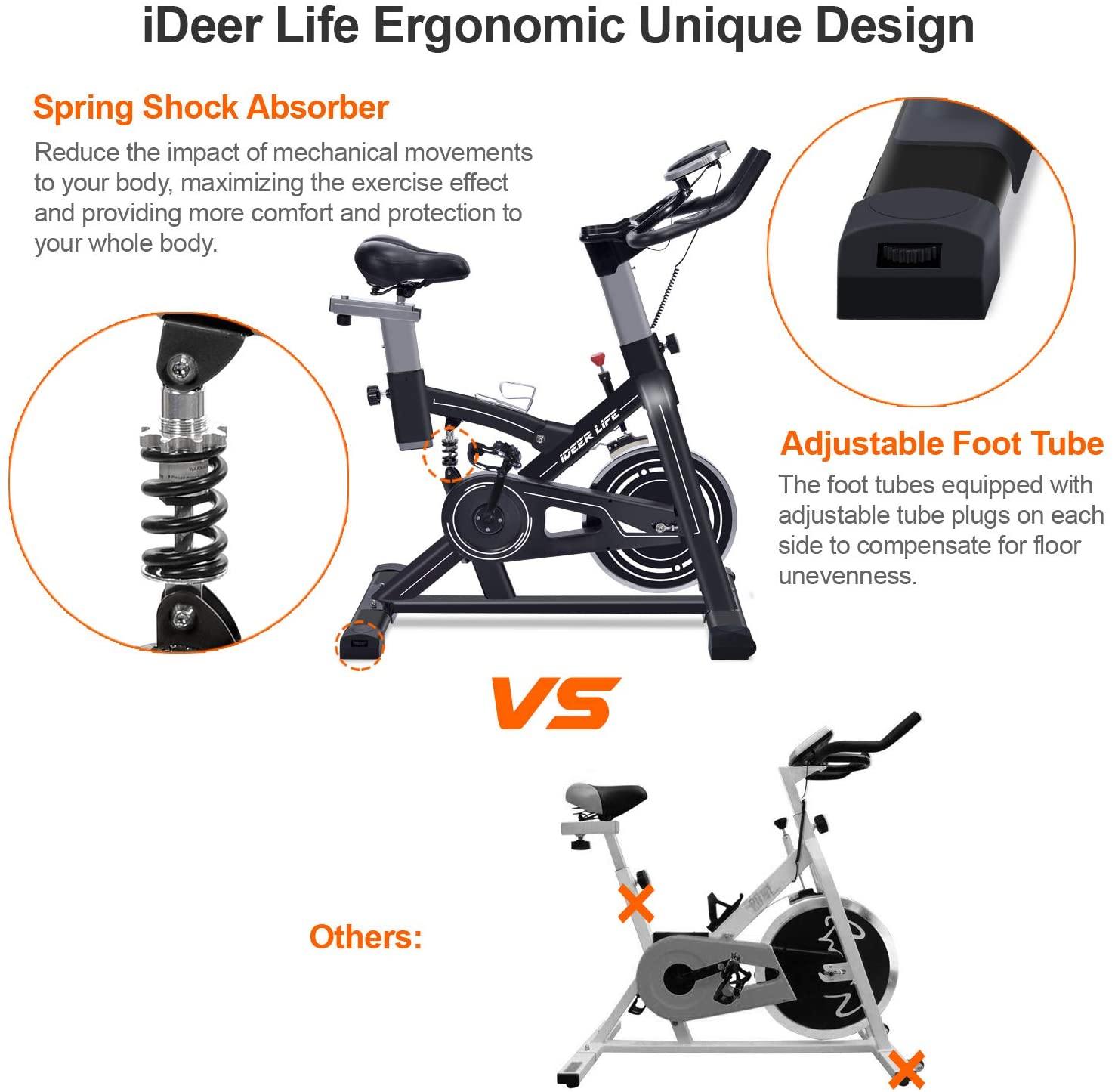IDEER LIFE Indoor Cycling Bike Stationary Exercise Bike for Home Cardio Workout Smooth Drive - JOY2ESpree