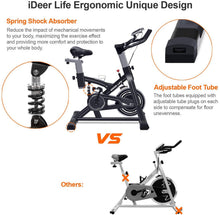 
                        
                          Load image into Gallery viewer, IDEER LIFE Indoor Cycling Bike Stationary Exercise Bike for Home Cardio Workout Smooth Drive - JOY2ESpree
                        
                      