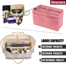 
                        
                          Load image into Gallery viewer, Purse Organizer Insert with Zipper Felt Bag Organizer Handbag Organizer Insert Bag In Bag Organizer
                        
                      