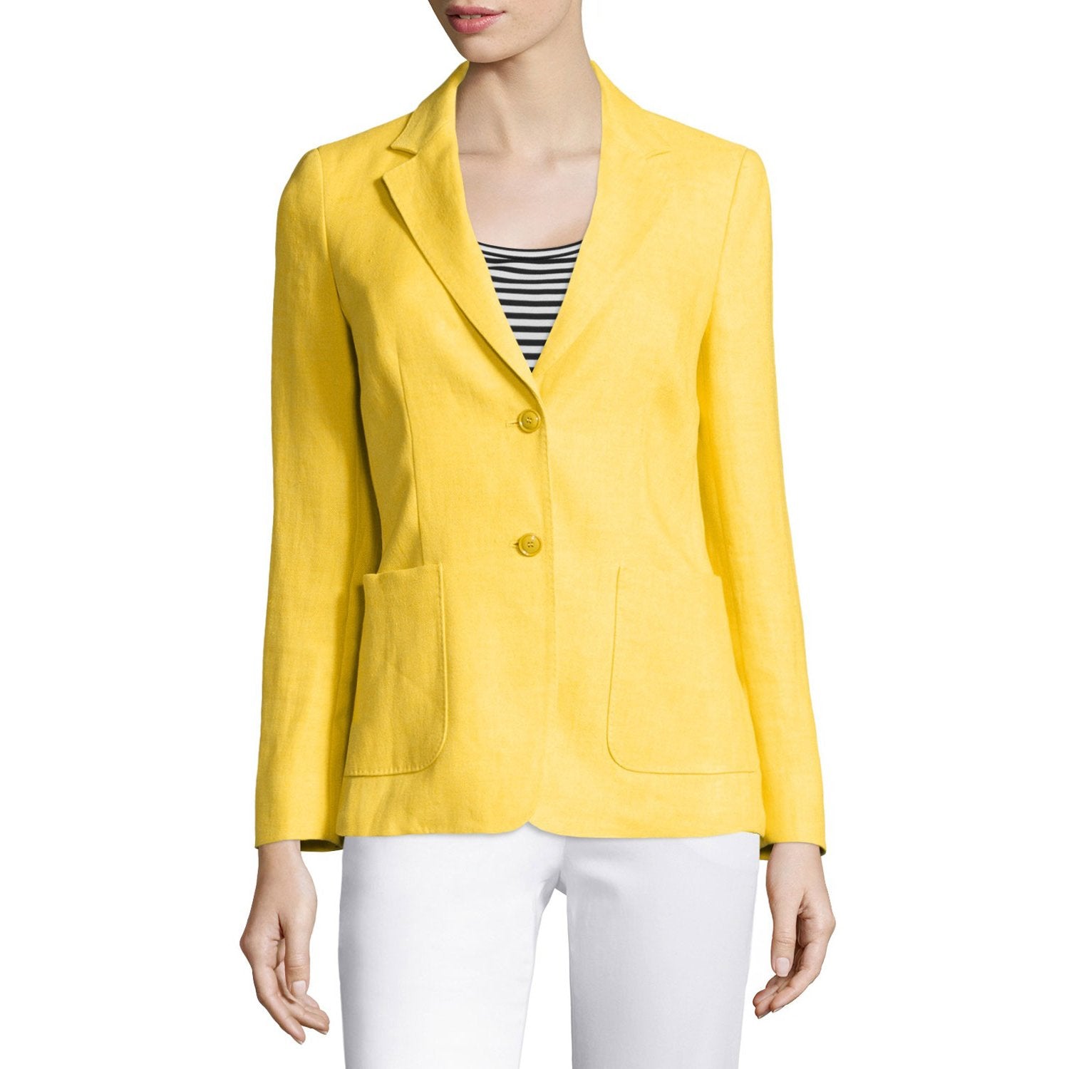 MaxMara Women's Gallia Linen Two-Button Blazer