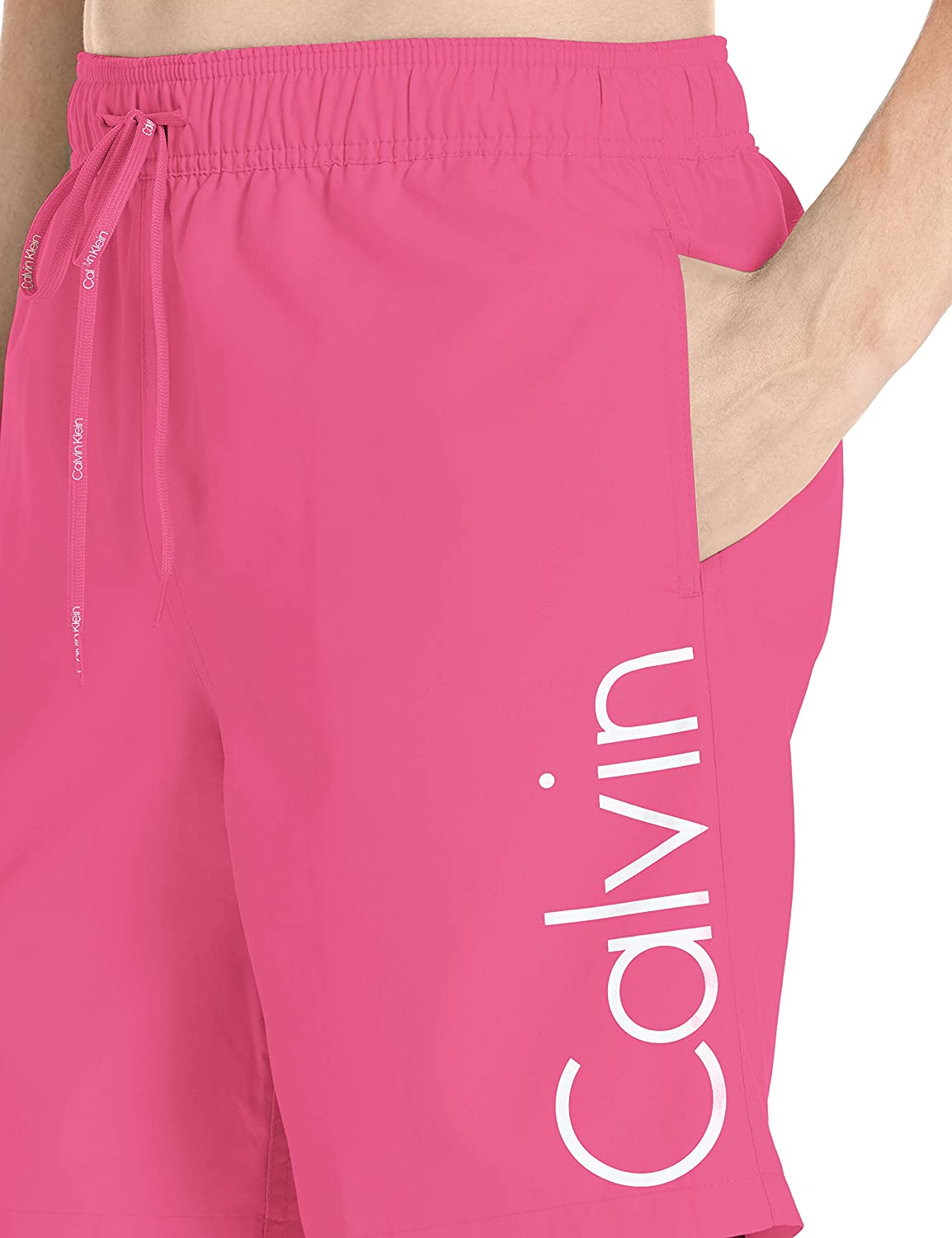 Calvin Klein Men's 7 Inch Elastic Waist Quick Dry Swim Trunk
