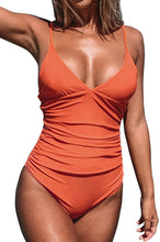 
                        
                          Load image into Gallery viewer, CUPSHE Women's One Piece Swimsuit Tummy Control V Neck Two Piece Bathing Suits - JOY2ESpree
                        
                      