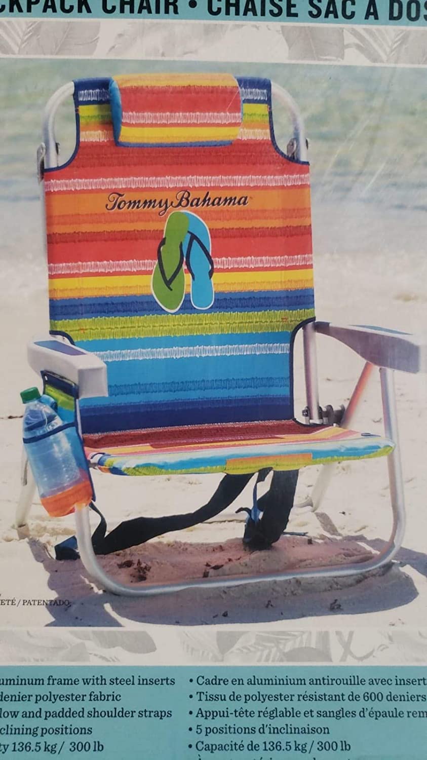 Tommy Bahama 2016 Backpack Cooler Chair with Storage Pouch and Towel Bar