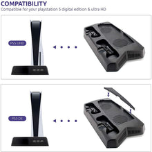 
                        
                          画像をギャラリービューアに読み込む, Stand with Cooling Fan and Dual Controller Charger for PS5 - JOY2ESpree
                        
                      