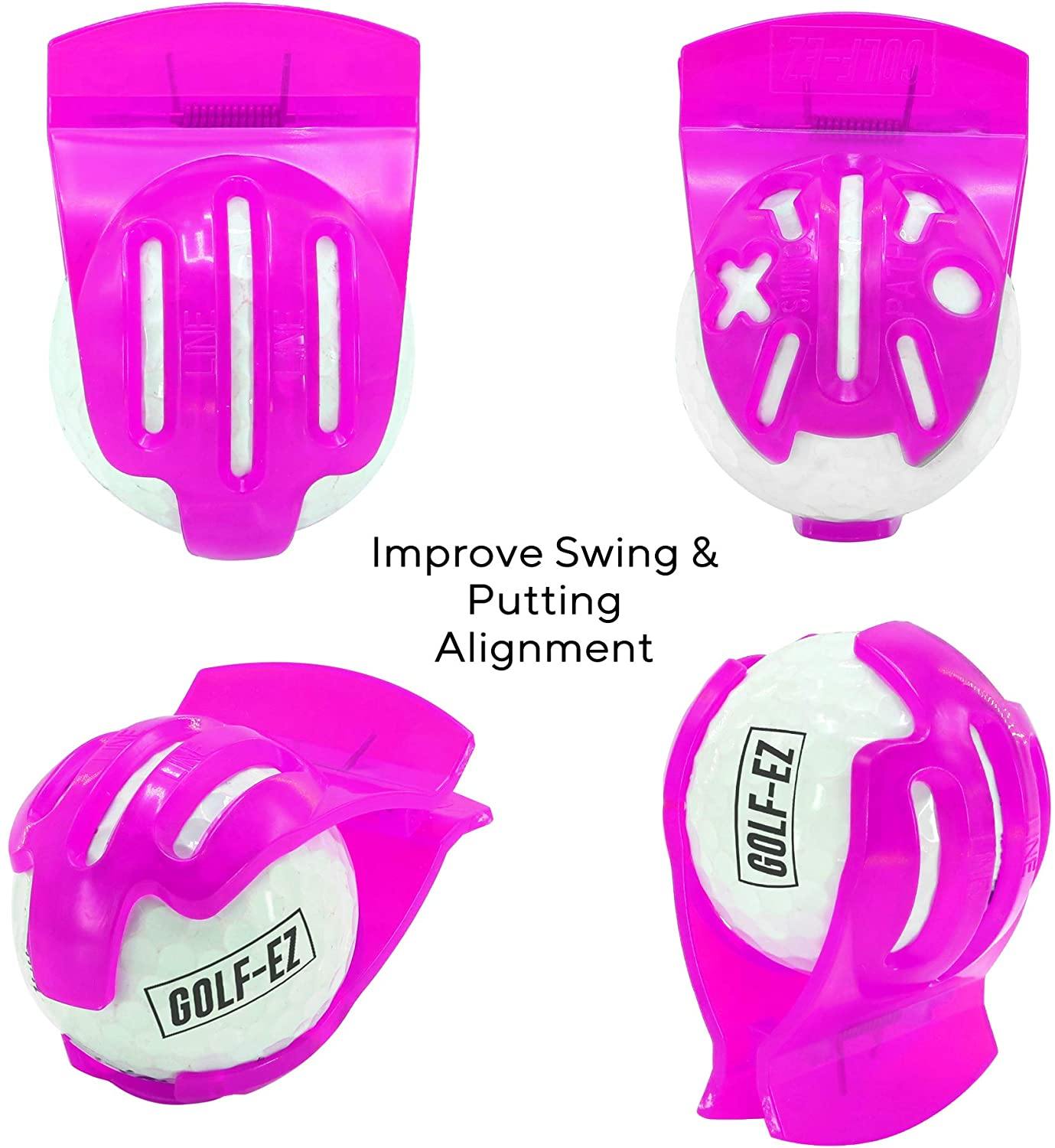 Golf-EZ TRI-LINE Golf Ball Alignment Kit with Carry Case | Swing Path Arrows & Ball Identifiers - JOY2ESpree