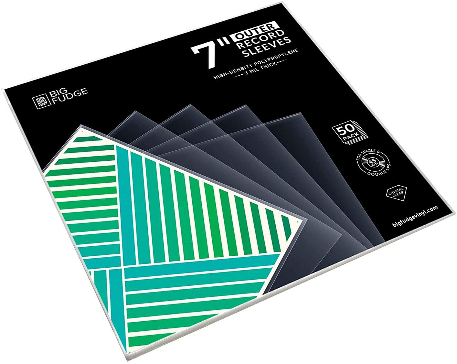 Big Fudge 50x Vinyl Record Outer Sleeves 12" LP | Durable & Wrinkle-Free - JOY2ESpree