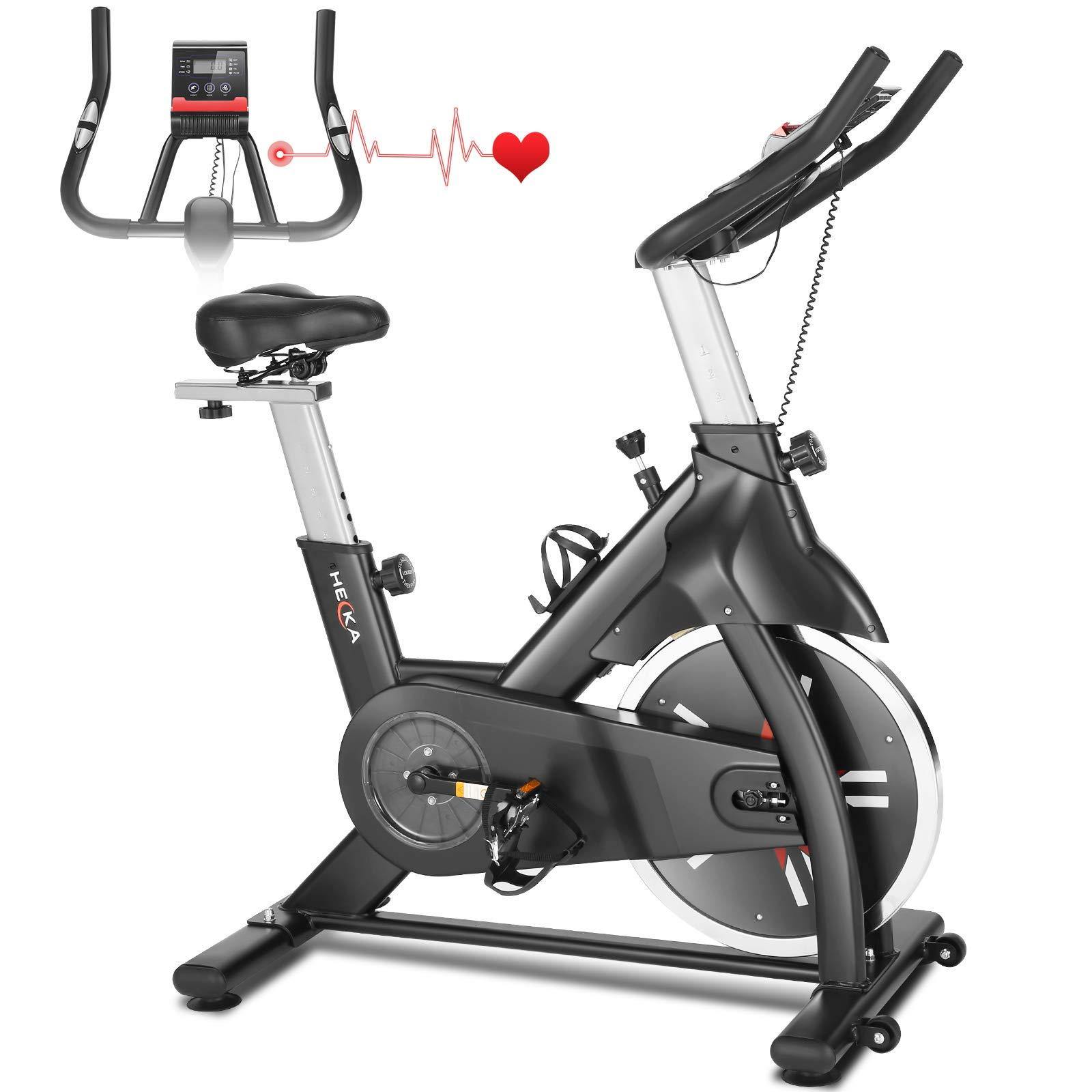 Heka Exercise Bike Indoor Cycling Bike Stationary Spin Bike 440lbs Weight Capacity - JOY2ESpree