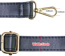 
                        
                          Muat gambar ke penampil Galeri, SUPXINJIA Leather Purse Strap Replacement - Adjustable for Handbags Crossbody or Shoulder Bags 34-59 Inch Long, 0.7 Inch Wide, Black with Gold Clasp
                        
                      