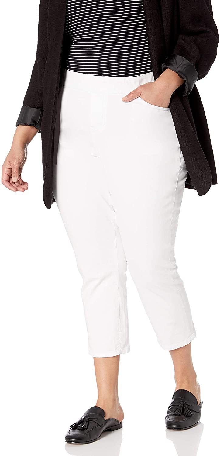 Jag Jeans Women's Plus Size Maya Skinny Pull on Crop Pant