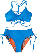 
                        
                          Load image into Gallery viewer, CUPSHE Women's Back Braided Straps Reversible Bottom Strappy Lace Up Bikini Sets
                        
                      
