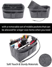 
                        
                          Load image into Gallery viewer, Felt Fabric Purse Tote Diaper Bag Organizer Insert Bag in Bag with Zipper Inner Pocket For Neverfull Speedy
                        
                      