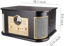 
                        
                          將圖片載入圖庫檢視器 Cassette Record Player,Phonographs DLITIME 3-Speed Vinyl Turntable Built-in Bluetooth 2x9W Speakers - JOY2ESpree
                        
                      