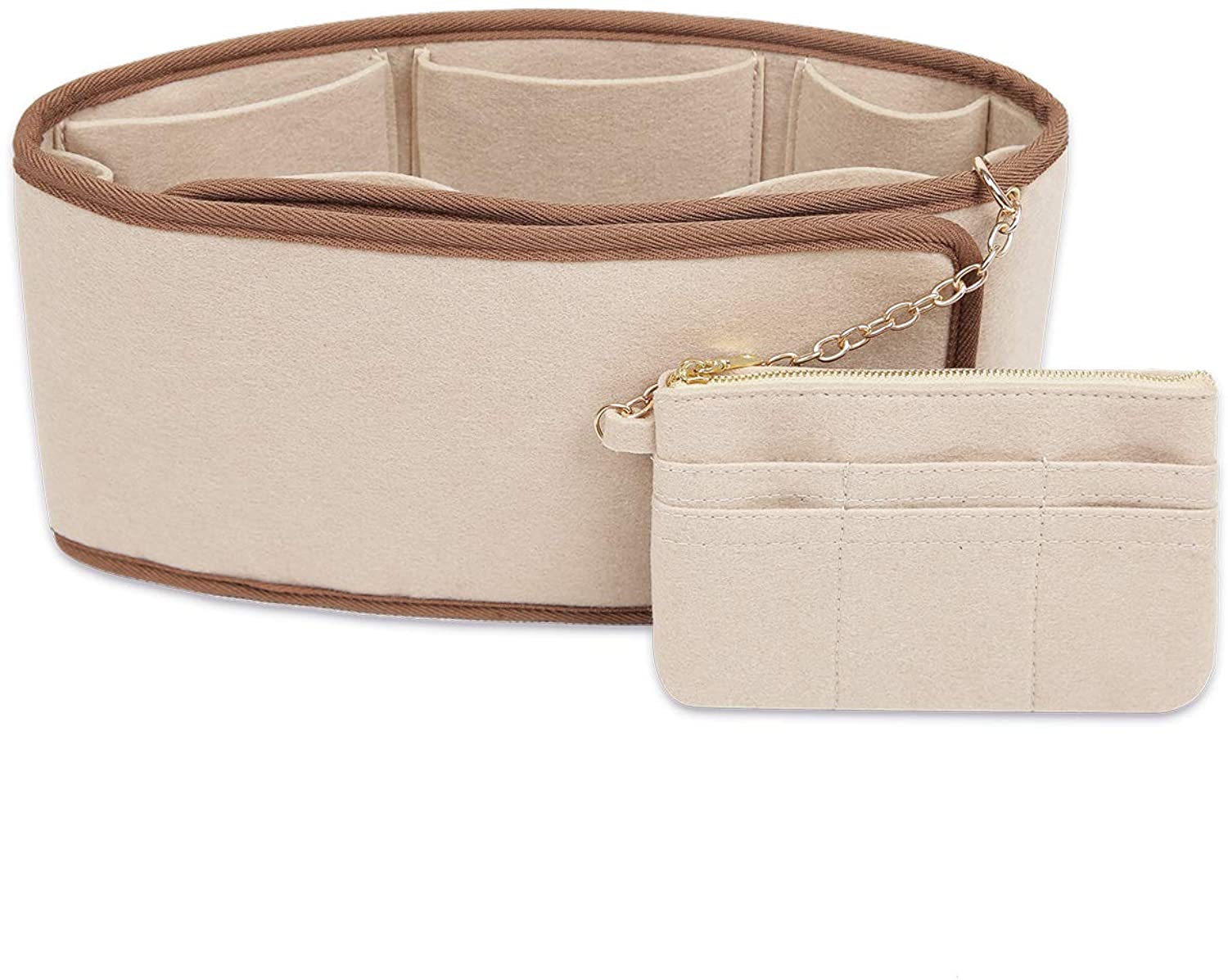 Purse Organizer, Felt Purse Organizer Insert With Card case wallet，Bag Organizer For LV Speedy, Neverfull, Tote