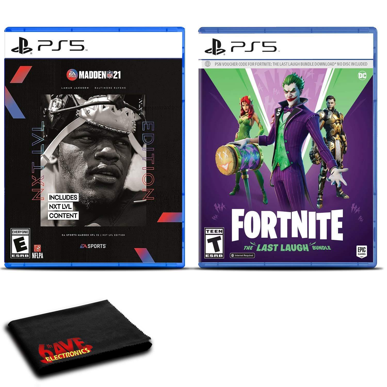 Madden NFL 21 and Fortnite: The Last Laugh for PlayStation 5 - Two Game Bundle - JOY2ESpree