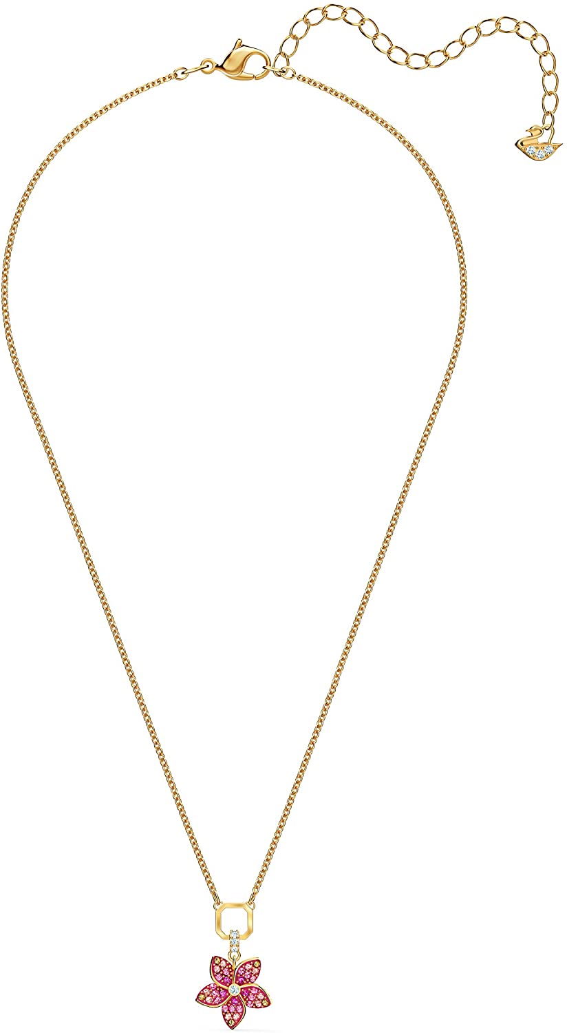 SWAROVSKI Women's Tropical Flower Pink Crystal Jewelry Collection - JOY2ESpree