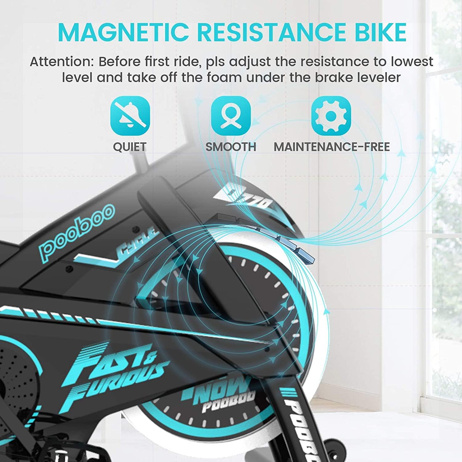 Afully Indoor Cycling Bike, Exercise Bikes Magnetic Resistance Stationary Bike - JOY2ESpree