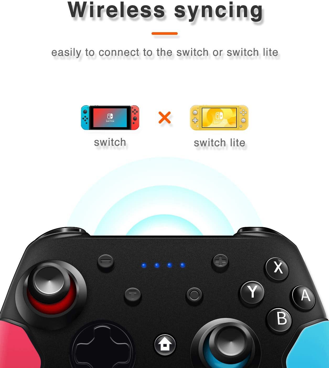 Wireless Switch Pro Controller for Nintendo Switch with Adjustable Turbo Function - JOY2ESpree