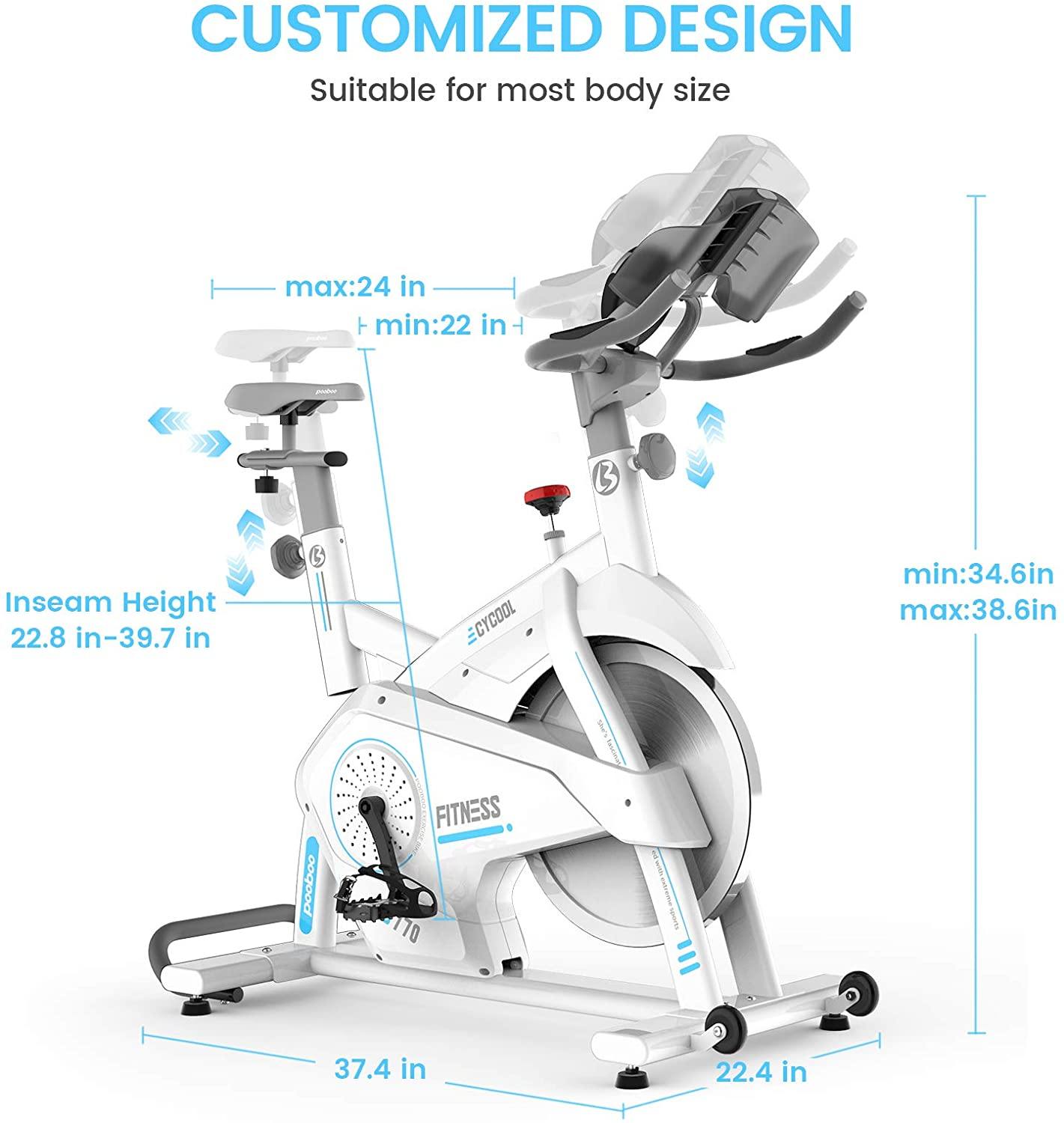Afully Indoor Cycling Bike, Exercise Bikes Magnetic Resistance Stationary Bike - JOY2ESpree