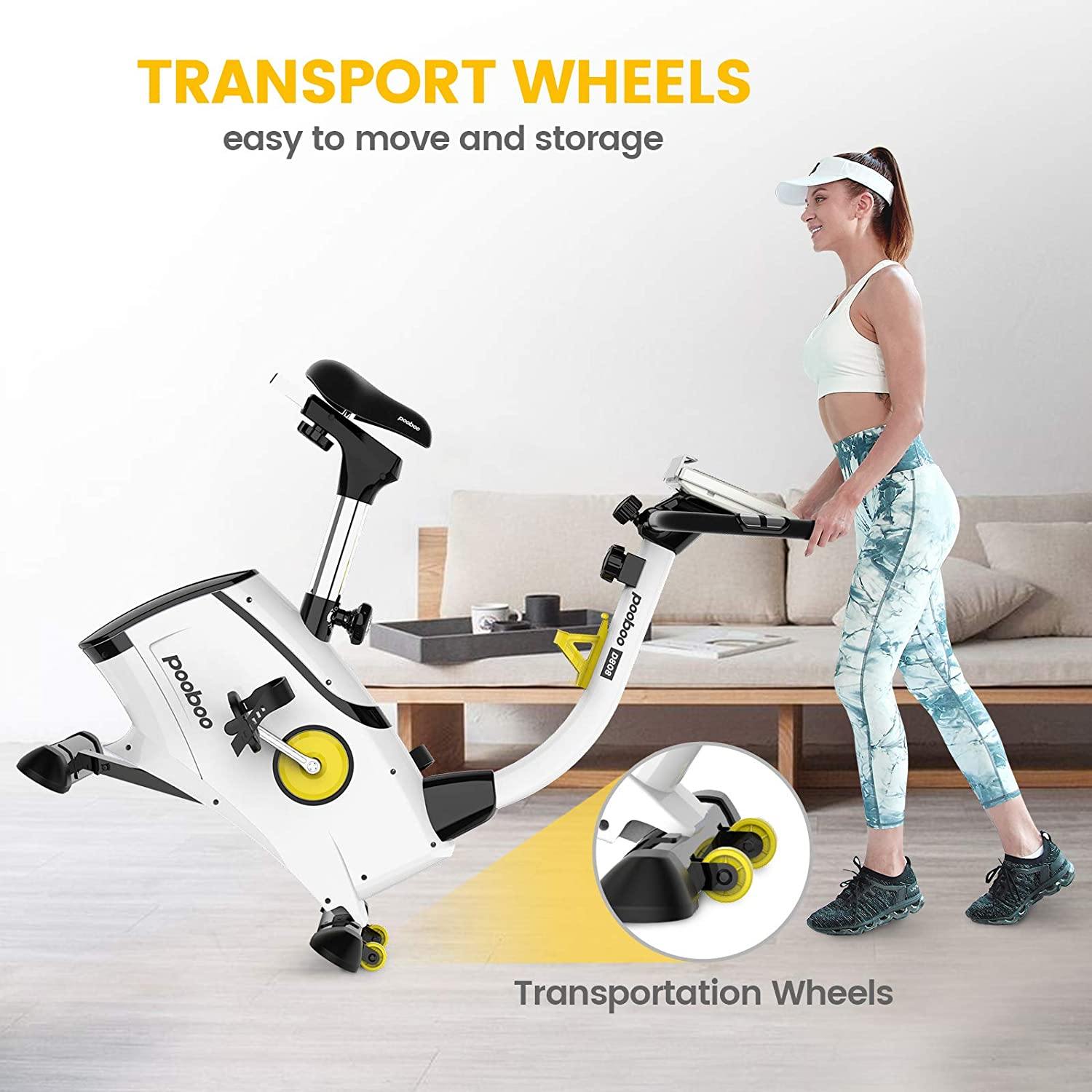 pooboo Exercise Bike Indoor Cycling Bike Magnetic Upright Stationary Bike Indoor Bicycle - JOY2ESpree