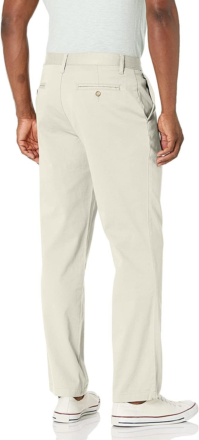 Nautica Men's Classic Fit Flat Front Stretch Solid Chino Deck Pant - JOY2ESpree