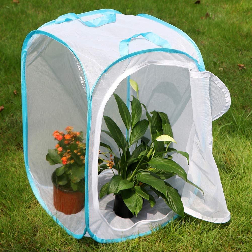 RESTCLOUD 36" Large Monarch Butterfly Habitat, Giant Collapsible Insect Mesh Cage Terrarium Pop-up 24 x 24 x 36 Inches - JOY2ESpree