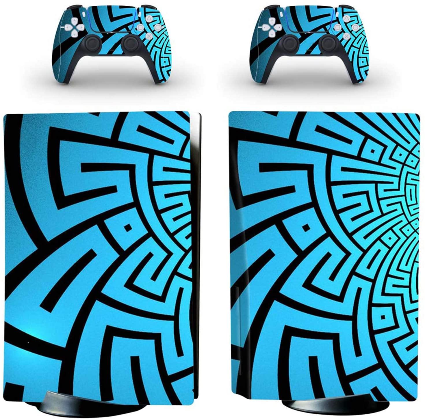 gotor Vinyl Skin Decals Cover Wrap Sticker Faceplate for PS5 Playstation 5 Console and 2 Controllers Skins (PS5 (Not The Digital Edition), B01) - JOY2ESpree