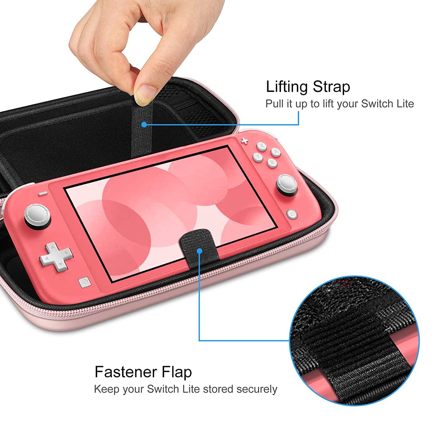 Fintie Carry Case for Nintendo Switch Lite 2019 - [Shockproof] Hard Shell Protective Cover Bag with 15 Game Card/2 Micro SD Card Slots - JOY2ESpree