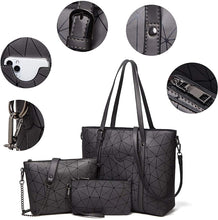 
                        
                          Load image into Gallery viewer, Women Fashion Handbags Wallet Tote Bag Shoulder Bag Top Handle Satchel Purse Set 4pcs
                        
                      