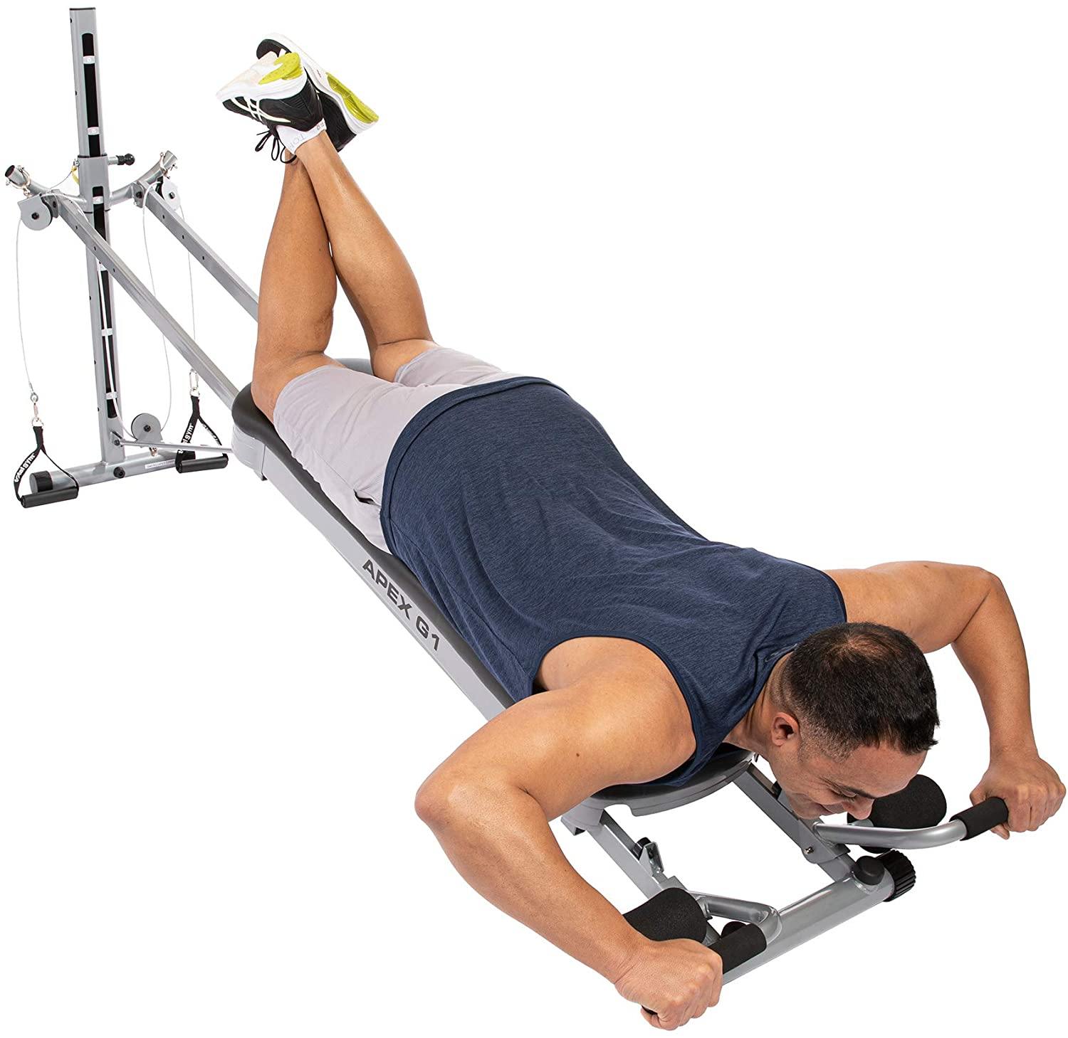 Total Gym APEX Versatile Indoor Home Workout Total Body Strength Training Fitness Equipment with up to 10 Levels of Resistance and Attachments - JOY2ESpree