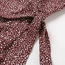 
                        
                          Load image into Gallery viewer, Miessial Women's Summer Chiffon V Neck Ruffle Maxi Dress Polka Dot Long Beach Wrap Dress
                        
                      
