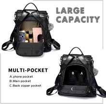 
                        
                          Load image into Gallery viewer, Women Backpack Purse Waterproof Nylon Anti-theft Rucksack Lightweight Shoulder Bag
                        
                      