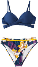 
                        
                          Muat gambar ke penampil Galeri, CUPSHE Women's Wrap Top Floral Bottom Bathing Suit Two Piece Sexy Swimsuit
                        
                      