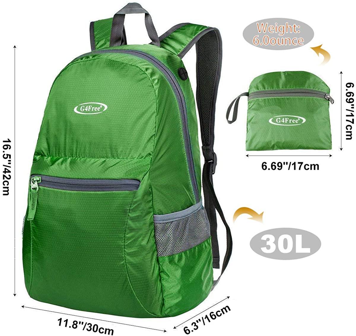 G4Free Ultra Lightweight Packable Backpack Travel Hiking Daypack Handy Foldable Water Resistant Camping Outdoor Backpack - JOY2ESpree