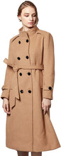 
                        
                          Load image into Gallery viewer, Escalier Women's Wool Trench Coat Winter Double-Breasted Jacket with Belts
                        
                      